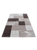 KADIMA DESIGN Teppich Handwäsche Kurzflor Abstrakte Karos Polypropylen Wohnzimmer in Braun
