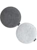 DuneDesign 2er Set Filz Stuhlkissen Aska in Grau