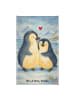 Mr. & Mrs. Panda Baumwollhandtuch Pinguin umarmen Design ohne Sp... in Weiß