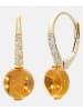 Diamant L'éternel Ohrhänger aus 375 Gelbgold mit 3.00 Karat Diamant mit Citrin