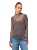 Zero  Mesh-Shirt mit grafischem Print in CreamBrown