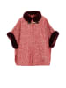 fraully Damen Poncho in Rot