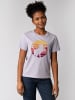 wat? Apparel T-Shirt Sunset Katze & Rotwein in Lavender
