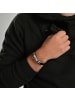 Adeliás Unisex Armband aus Leder 21 cm in silber