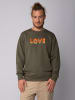 wat? Apparel Sweatshirt Love always wins in Khaki