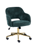 Beliani Bürostuhl EMBER in Grün/Gold/Schwarz - (W) 60 x (H) 81 x (L) 60 cm