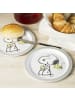 Geda Labels Teller Snoopy Cute & Cuddly 2er Set in Grau - 21,5 cm