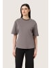 Soaked in Luxury T-shirt SLMagana Gerade Passform in Dark Gull Gray