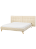 Beliani 2-tlg Doppelbett SENLIS in Beige/Braun