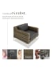 tectake Modulares Rattanset, Dicke des Sitzpolsters 11 cm, 89 x 89 x 72 cm