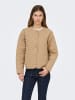 ONLY Wattierte Jacke Herzsteppung Knopfleiste in Beige