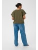 KAFFE curve Kurzarm-Bluse KCnana Loose fit in Grape Leaf