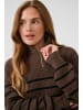 Kaffe Strickpullover KAlioa Loose fit in Brown/Black Stripe