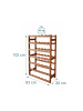 relaxdays Weinregal in Natur - (B)63 x (H)102 x (T)25 cm