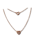 SilberDream 925 Silber vergoldet (Roségold 333) Damen SilberDream Halsketten Herz  ca. 45cm