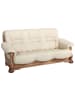 58 aufm Kessel SOFA 3-Sitzer Katlin Bezug Echtleder Eiche rustikal P43 / beige
