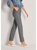 MADELEINE Glencheck-Hose mit Stretch in steingrau / melange / royalblau