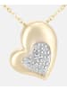 Diamant L'éternel Halskette mit Anhänger aus 375 Gelbgold mit Diamant Herz-Design
