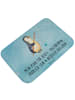 Mr. & Mrs. Panda Badezimmerläufer Pinguin Angler mit Spruch in Eisblau