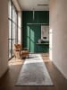 KADIMA DESIGN Teppichläufer Abstrakt pflegeleicht Wohnzimmer Schlafzimmer Flur in Grau