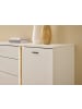 Furn.Design Sideboard weiß matt, Eiche Wotan 150 cm, Kommode inklusive Frontbeleuchtung