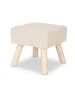 relaxdays Hocker in Beige/ Natur - (B)30 x (H)30 x (T)30 cm