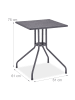 relaxdays Gartentisch "Holzoptik" in Grau - (B)61 x (H)75 x (T)61 cm
