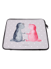 Mr. & Mrs. Panda Notebook Tasche Axolotl Liebe ohne Spruch in Grau Pastell