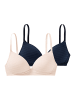 SPEIDEL Schalen-BH Cotton & More in Dunkelblau / beige