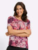 WITT WEIDEN Kurzarm-Shirt in pink-aubergine-bedruckt