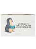 Mr. & Mrs. Panda Box aus Holz Pinguin Buch mit Spruch in Weiß