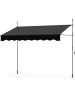 COSTWAY Klemmmarkise 250 cm ohne Bohren in Schwarz