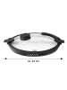 Stoneline Glasdeckel 32 cm mit SMELL WELL Funktion in Schwarz