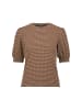 Zero  Strukturshirt mit kurzen Puffärmeln in BlackCamel