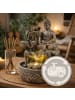 MARELIDA Brunnen LED Buddhafigur Kaskaden Zimmerbrunnen H: 25cm
