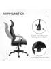 Vinsetto Bürostuhl-64L x 55B x 116-126H cm-Schwarz