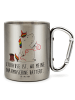Mr. & Mrs. Panda Trinkbecher Metall Einhorn Näherin mit Spruch in Silber