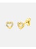 Diamant L'éternel Ohrringe aus 375 Gelbgold mit Diamant Herz-Design