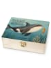 Mr. & Mrs. Panda Teebeutel Box Orca Design mit Spruch in Weiß