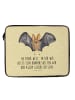 Mr. & Mrs. Panda Laptop Tasche Fledermaus Flügel mit Spruch in Gelb Pastell