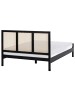 Beliani 2-tlg Doppelbett SALERNAS in Schwarz/Braun