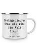 Mr. & Mrs. Panda Emaille Tasse Spruch Bauingenieur Held mit Spruch in Weiß