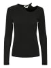 Kaffe Langarm-Bluse KAmerikka Slim fit in Black Deep