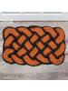 relaxdays Fußmatte "Kokos" in Orange/ Schwarz - 75 x 45 cm