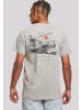 F4NT4STIC T-Shirt Escape Discover the World Town Train Station in grau meliert