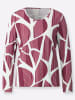 WITT WEIDEN Druck-Shirt in bordeaux-ecru-bedruckt