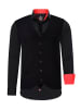 Rusty Neal Hemd mit Weste und Krawatte 3er Set in Schwarz / Rot