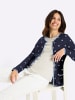 Sieh an! Jacquardstrickjacke in marine-himmelblau