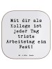 Mr. & Mrs. Panda Glas-Untersetzer Spruch Fest Kollege mit Spruch in Weiß