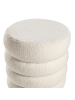 Beliani Pouf SUMPTER in Weiß - (W) 43 x (H) 47 x (L) 43 cm